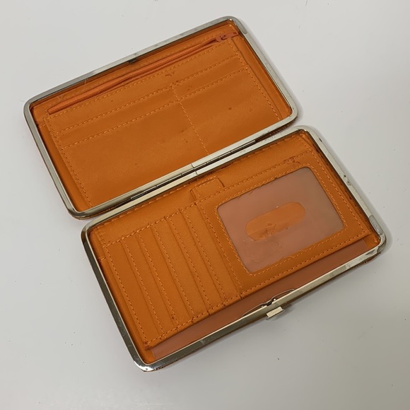 Vintage Burnt Orange Snap Weatherproof Wallet Clutch | Money Card Change Holder - Picture 4 of 11